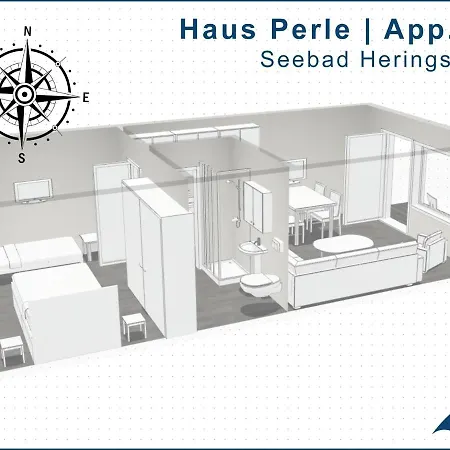 Haus Perle Whg 02 公寓 塞巴特黑灵斯多夫
